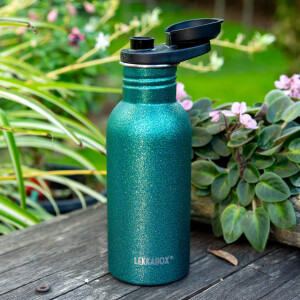 Lekkabox Edelstahl Glitzer-Trinkflasche 500ml
