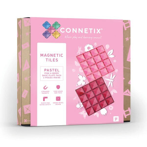 Connetix Magnetbausteine Base Plate Pink & Berry 2-tlg