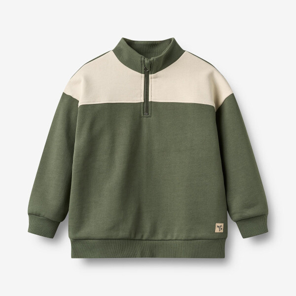 Wheat Sweatshirt Matteo Half-Zip Bio