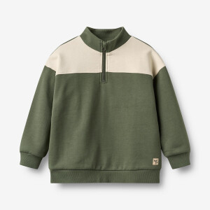Wheat Sweatshirt Matteo Half-Zip Bio