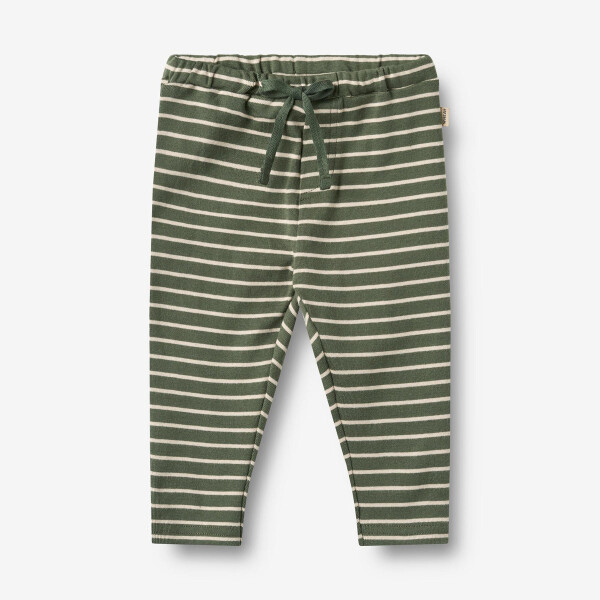 Wheat Sweathose Manfred Dark Green Stripe Bio