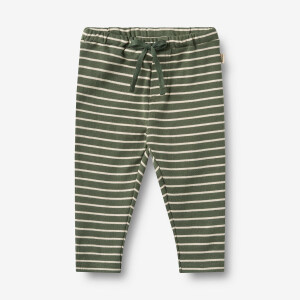 Wheat Sweathose Manfred Dark Green Stripe Bio