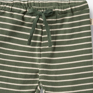 Wheat Sweathose Manfred Dark Green Stripe Bio