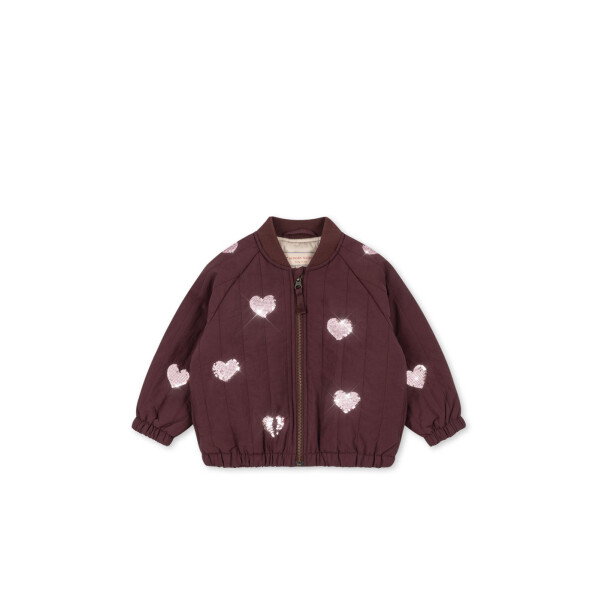 Konges Sløjd Bomberjacke Juno Sequin Hearts Chocolate