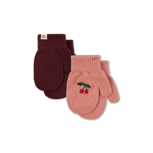 Konges Slojd Fäustlinge 2er Set Filla Cherry