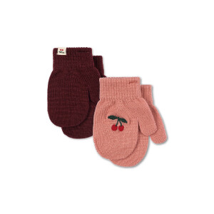Konges Slojd Fäustlinge 2er Set Filla Cherry