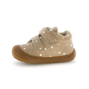 Naturino Lauflernschuh Cocoon Klett Taupe Gold Hearts