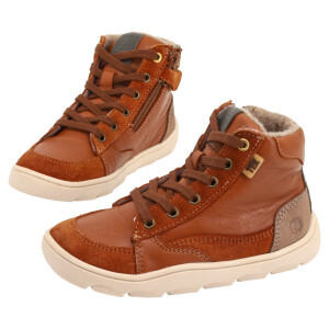 Telyoh Barefoot Schnürrboot Fleece TEX Hazelnut