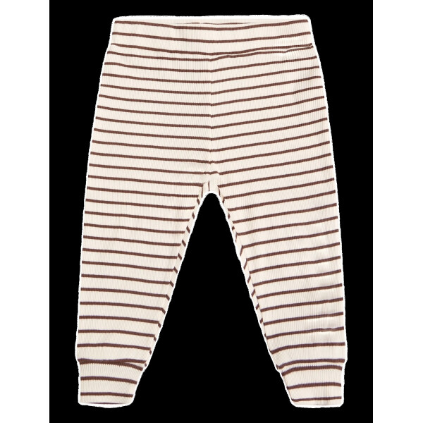 En Fant Leggings Rib Stripe Chestnut Bio