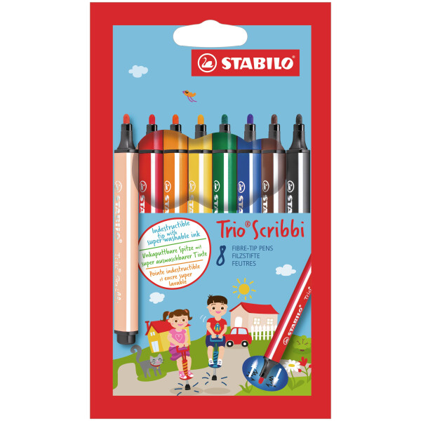 Stabilo Gefederter Dreikant-Filzstift STABILO Trio Scribbi