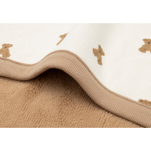 Jollein Decke Mini Teddy Bear Little Waffle/Fluffy 75x100