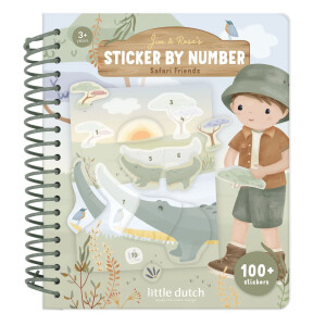 Little Dutch Stickerbuch nach Zahlen Safari Friends Jim