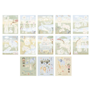 Little Dutch Stickerbuch nach Zahlen Safari Friends Jim