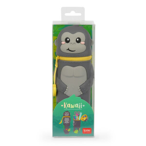 Legami Federmäppchen Gorilla 2 in 1 aus weichem Silikon Kawaii