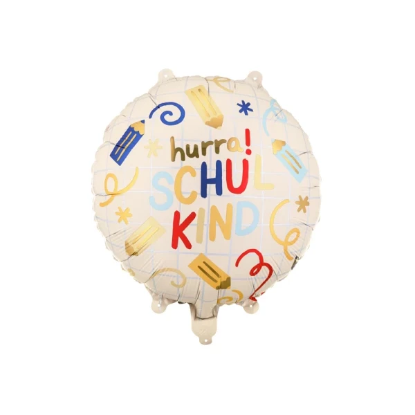 PartyDeco Ballon Hurra Schulkind