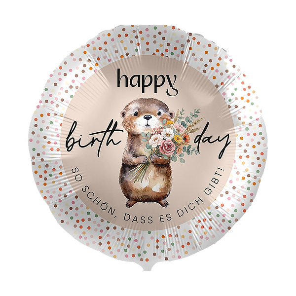 Premioloon Ballon Otter Happy Birthday