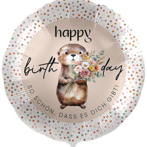 Premioloon Ballon Otter Happy Birthday