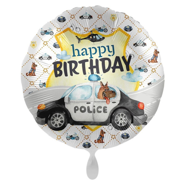 Premioloon Ballon Police Happy Birthday