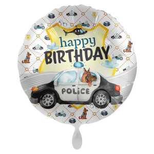 Premioloon Ballon Police Happy Birthday