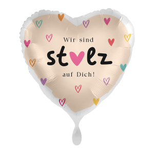Premioloon Ballon Herz Wir sind stolz auf Dich