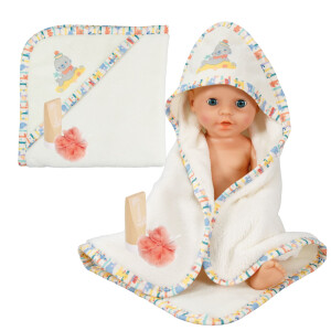 Heless Puppen-Bade-Set "Ahoi" mit Kaputzenbadetuch