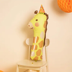 PartyDeco Ballon Zahl 1 Giraffe