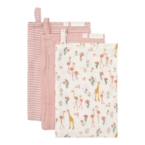 Little Dutch Waschlappen Blooming Safari 3er-Set