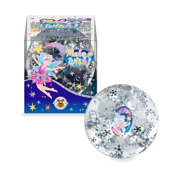 Trendhaus Glitter-Squeeze-Ball Schneeflocke