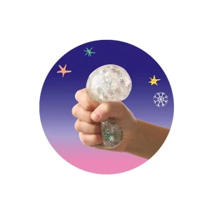Trendhaus Glitter-Squeeze-Ball Schneeflocke