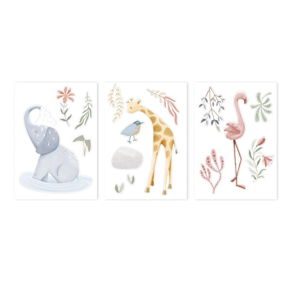 Little Dutch Wandsticker Blooming Safari Set