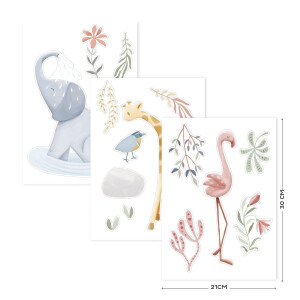 Little Dutch Wandsticker Blooming Safari Set