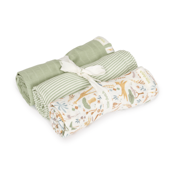Little Dutch Pucktuch 3er Set Safari Wonders