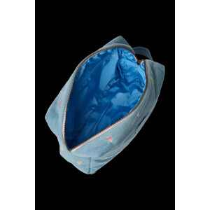 Studio Noos Kosmetiktasche Denim Hellblau Herzen