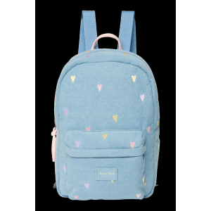 Studio Noos Midi-Rucksack Denim Hellblau Herzen