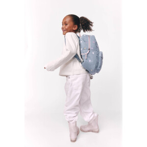 Studio Noos Midi-Rucksack Denim Hellblau Herzen