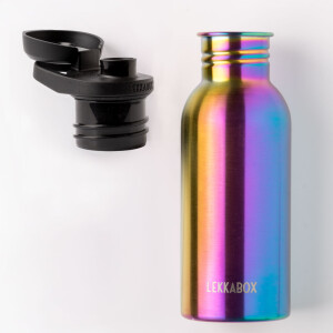 Lekkabox Leichte Edelstahl Trinkflasche Rainbow 500ml