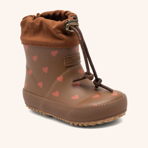 Bisgaard Baby Thermo-Gummistiefel Chocolate Heartbeat mit Wolle