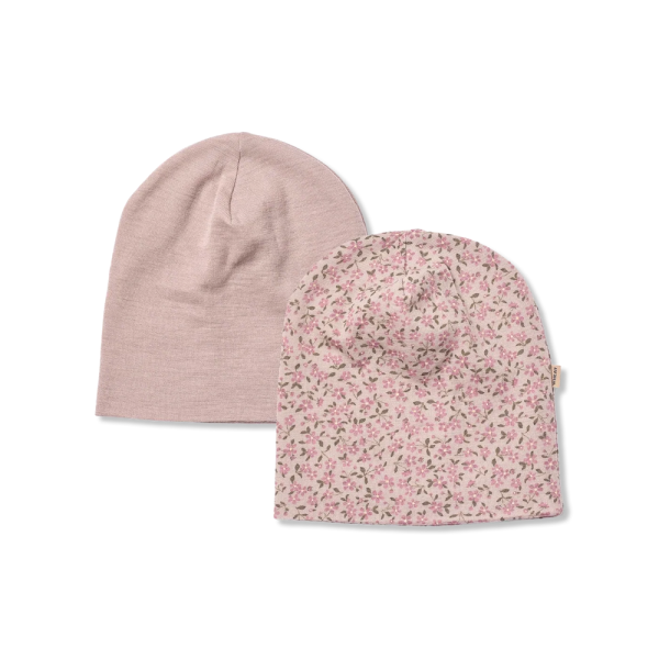Wheat 2 Wool Hat Emo Pale Lilac Flowers