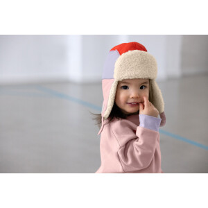 Lässig Kinder Wintermütze Teddy Herz Rosa