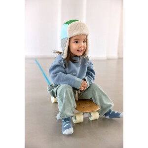 Lässig Kinder Wintermütze Teddy Skateboard...