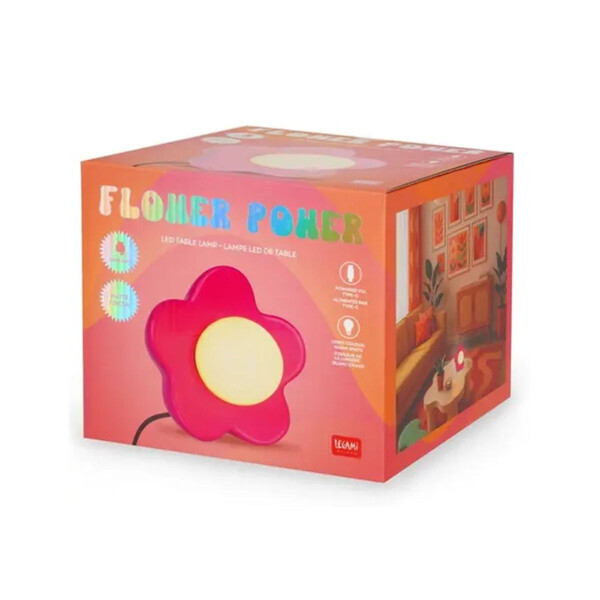 Legami LED-Tischlampe Flower Power Pink
