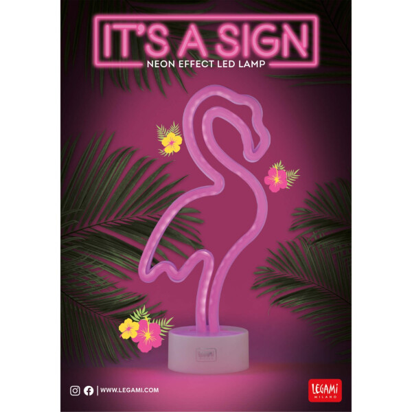 Legami LED-Lampe mit Neoneffekt - It‘s a Sign - Flamingo
