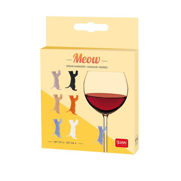 Legami Set mit 6 Glasmarkierern - Meow