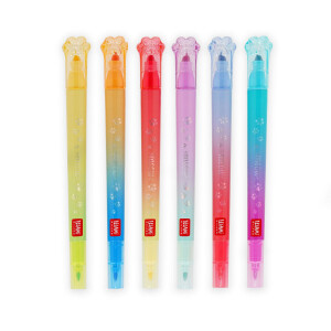 Legami Set aus 6 Textmarkern mit Doppelspitze