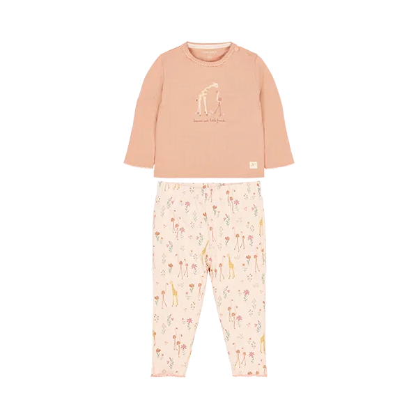 Little Dutch Zweiteiliger Pyjama Safari Flamingo