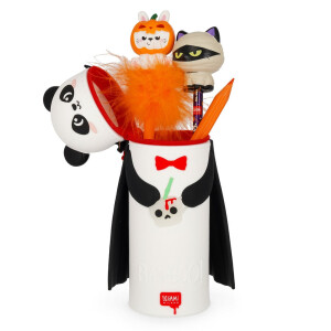 Legami Halloween 2-in-1-Federmäppchen aus Silikon Panda „Bam-Boo“ - Kawaii