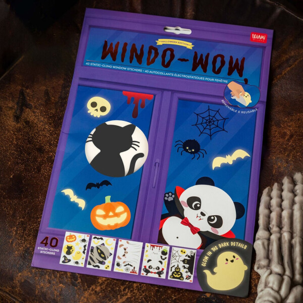 Legami Halloween Set aus 40 Elektrostatischen Fensteraufklebern - Windo-Wow