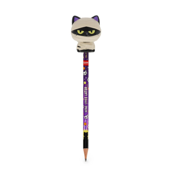 Legami Halloween-Anti-Stress-Bleistift Mummy Cat „Nine Lives Later“ - Squeezies