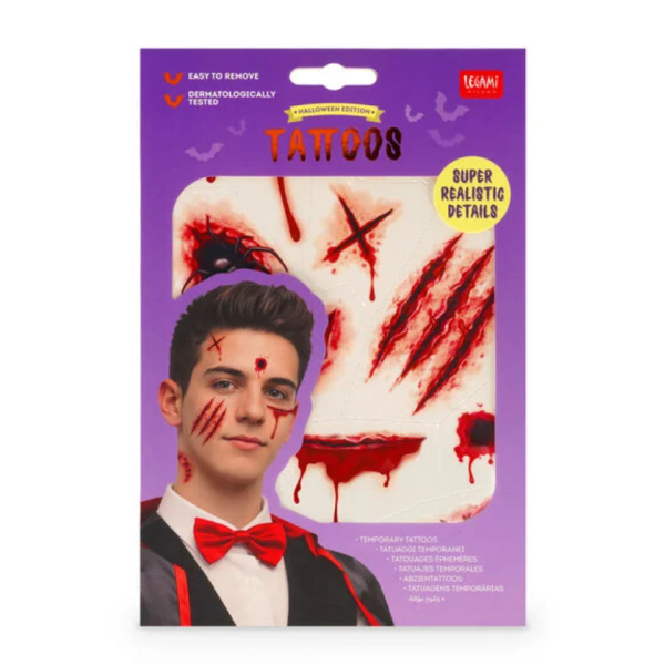 Legami Abziehtattoos für Gesicht und Körper - Halloween