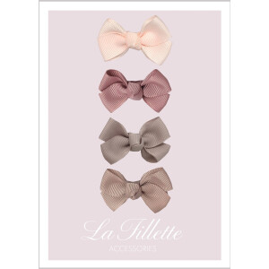 La Fillette Haarschleife mit Clip Estelle 4er-Set